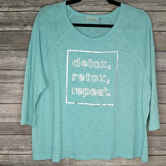 Nanette Lepore Play Knit Top Light Blue Size Small - Picture 3 of 9